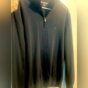 MK - Michael Kors 1/4 Zip - Quarter Zip - Mens Sweater - Blue - Black - Meium